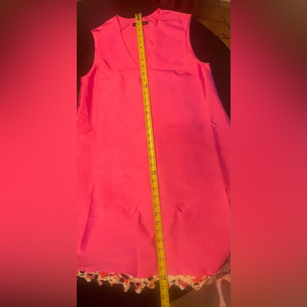 Abbey Glass pink sleeveless dress with crochet hem - Picture 7 of 9